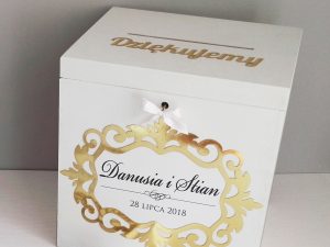 Eleganckie pudło na koperty glamour