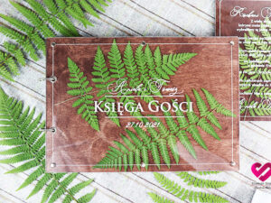 Księga wpisów gości rustykalna naturalne liście