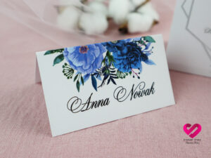 winietki kwiatowe classy blue