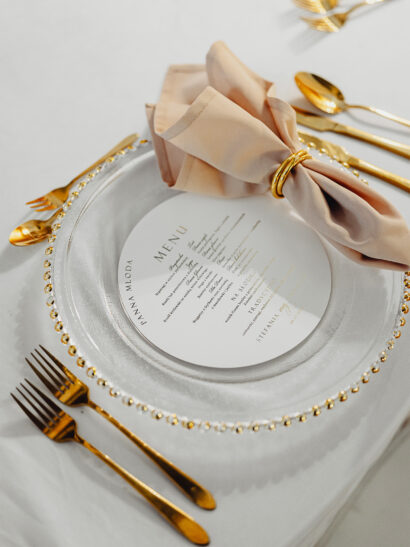 Menu okrągłe z winietką