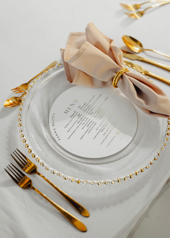 Menu okrągłe z winietką