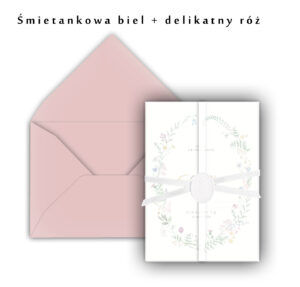 Zaproszenia polne kwiaty róż