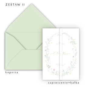 Zaproszenia polne kwiaty kalka